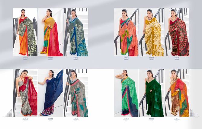Sanskar Wind 2 Regular Wear Printed Georgette Saree Collection